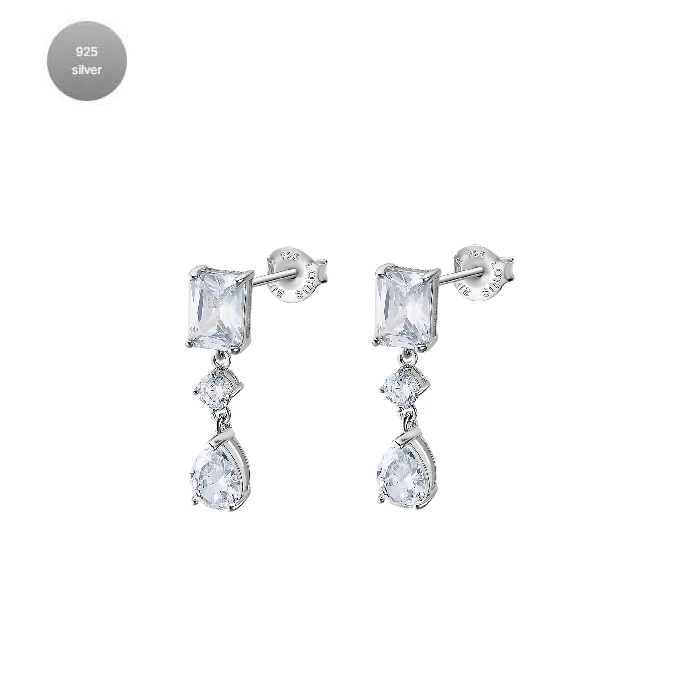 Дамски от 925 Сребро - с форма - - Сив