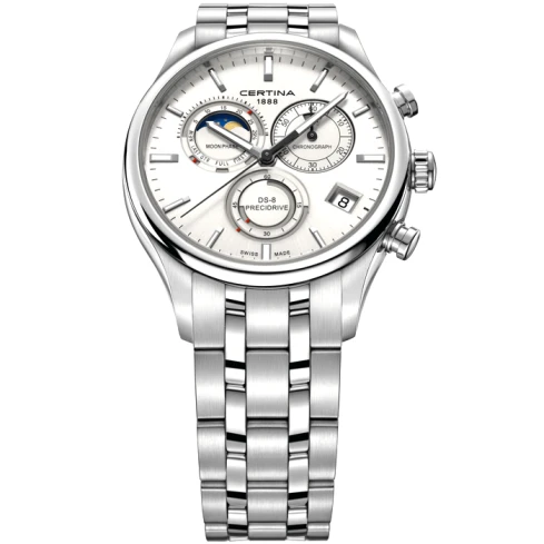 Мъжки ръчен часовник с кварцов механизъм - корпус от Стомана - Стоманена верижка - цвят Сребрист Сив