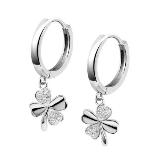 Дамски обеци от 925 Сребро - с форма - - Сив