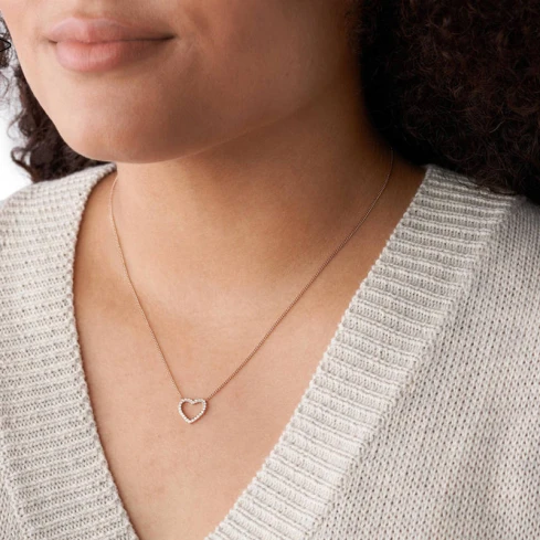 Дамски колие от 316l Медицинска стомана - с форма - - Розово злато