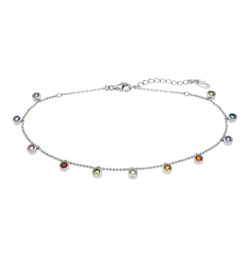 Дамски гривна от 925 Сребро - с форма Други - Цирконий - Многоцветен