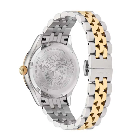 Дамски ръчен часовник с кварцов механизъм - корпус от Стомана - Стоманена верижка - цвят Син Злато