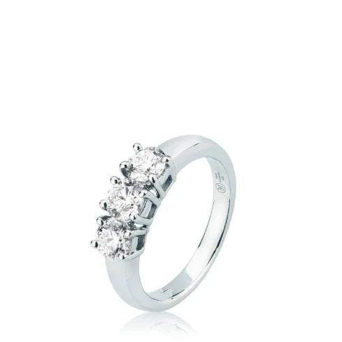 Дамски пръстен от 18K Злато Бяло - с форма - Диаманти