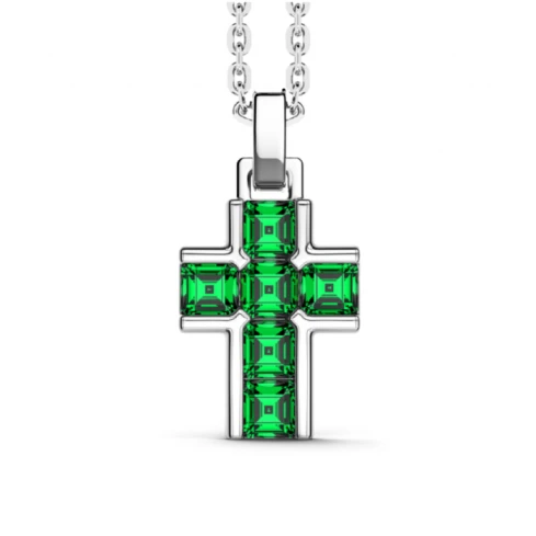 Мъжки колие от Сребро - с форма Кръст