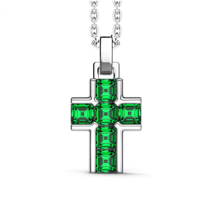 Мъжки колие от Сребро - с форма Кръст