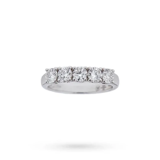 Дамски пръстен от 18K Злато Бяло - с форма - Диаманти