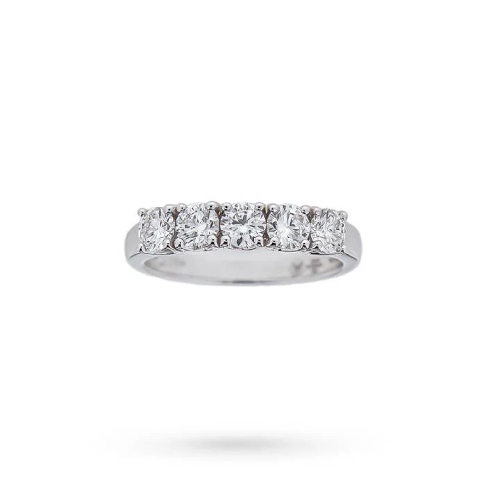 Дамски пръстен от 18K Злато Бяло - с форма - Диаманти