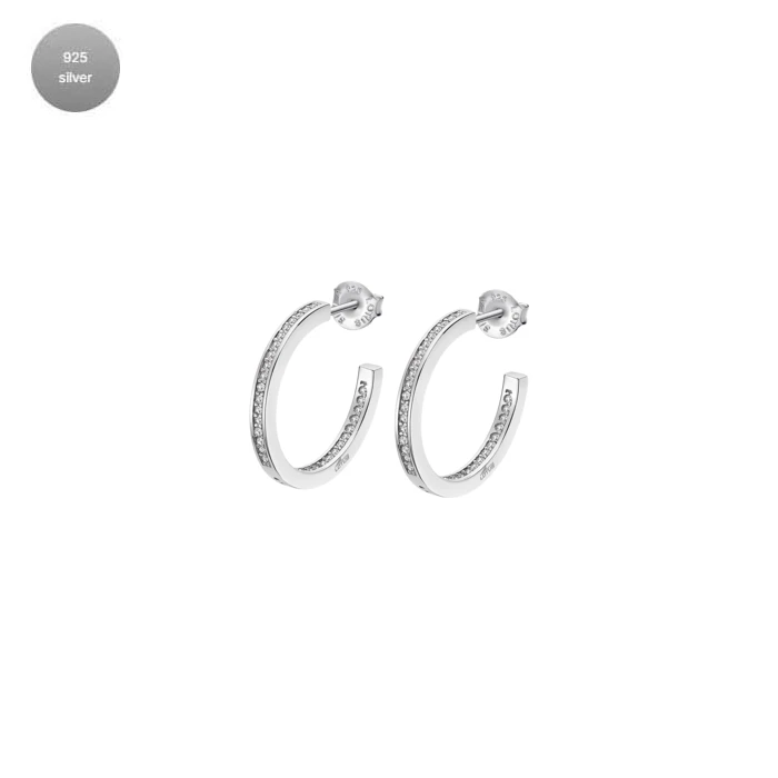 Дамски обеци от 925 Сребро - с форма - - Сив