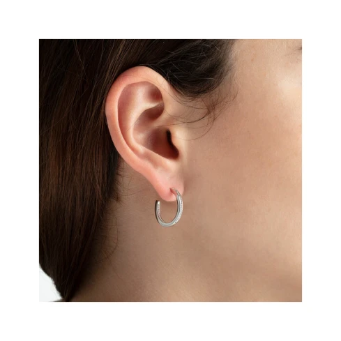 Дамски обеци от 925 Сребро - с форма - - Сив