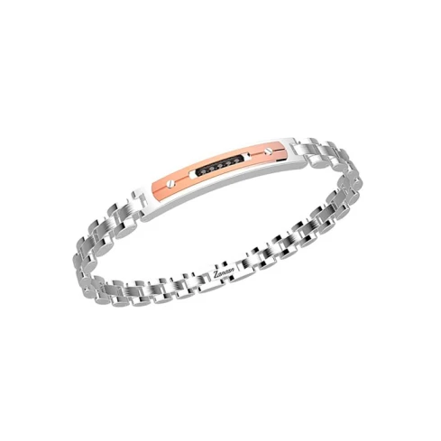 Мъжки гривна от 316l Медицинска стомана - с форма - - Розово злато