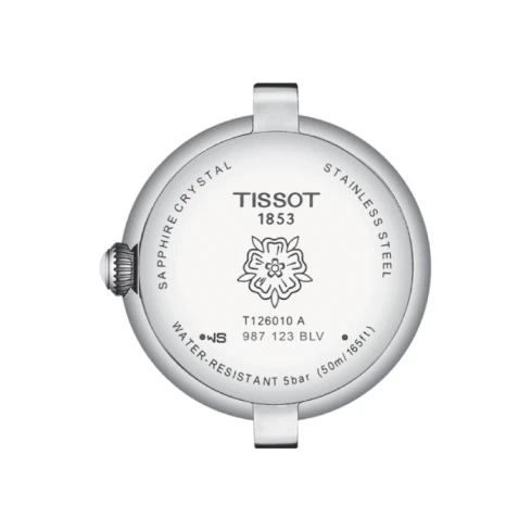 Tissot T126.010.16.113.02 Bellissima Small lady - Дамски ръчен часовник с кварцов механизъм - корпус от Стомана - Естествена кожа - цвят Седеф Зелен