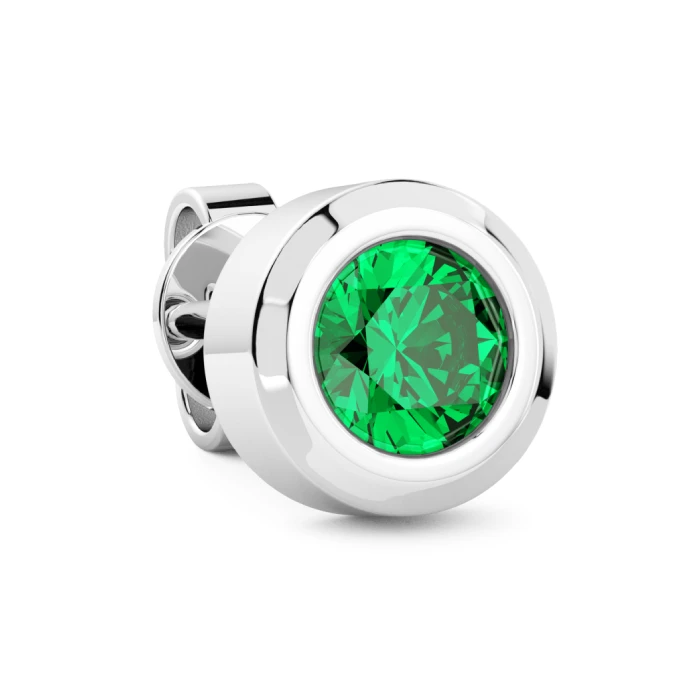 Мъжки обеци от 925 Сребро - с форма - Шпинел