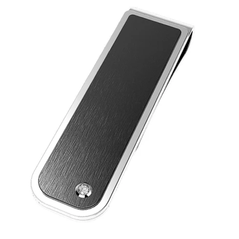 Мъжки щипка за пари от 316l Медицинска стомана - с форма - Цирконий