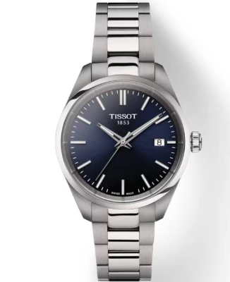 Дамски ръчен часовник с кварцов механизъм - корпус от Стомана - Стоманена верижка - цвят Син