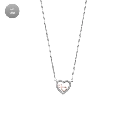 Дамски колие от 925 Сребро - с форма - - Сив