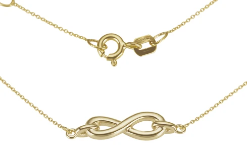 Дамски колие от 14K Злато Жълто - с форма Безкрайност