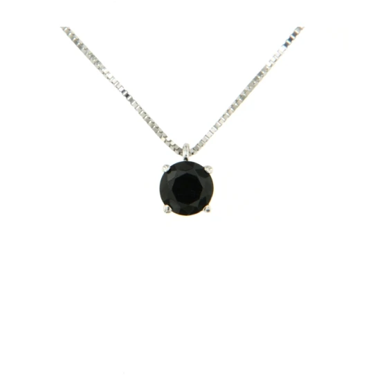 Дамски колие от 14K Злато Бяло - с форма - Цирконий