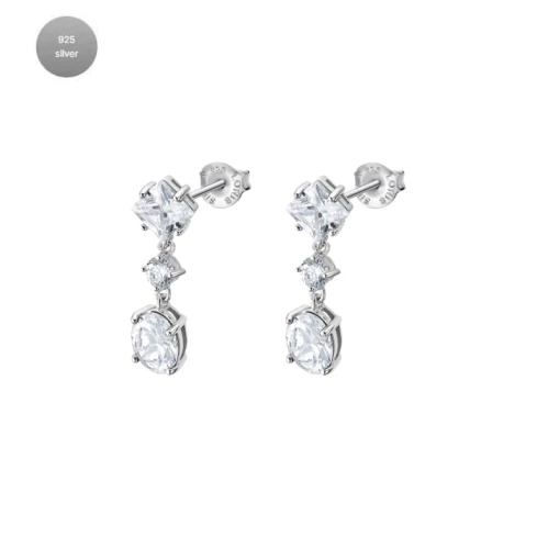 Дамски от 925 Сребро - с форма - - Сив