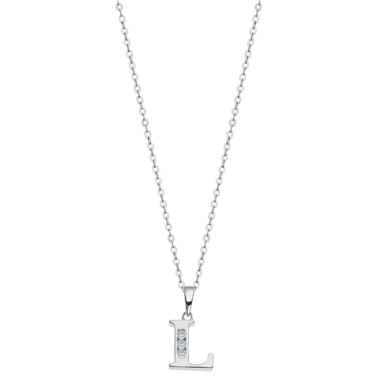 Дамски колие от 925 Сребро - с форма - - Сив