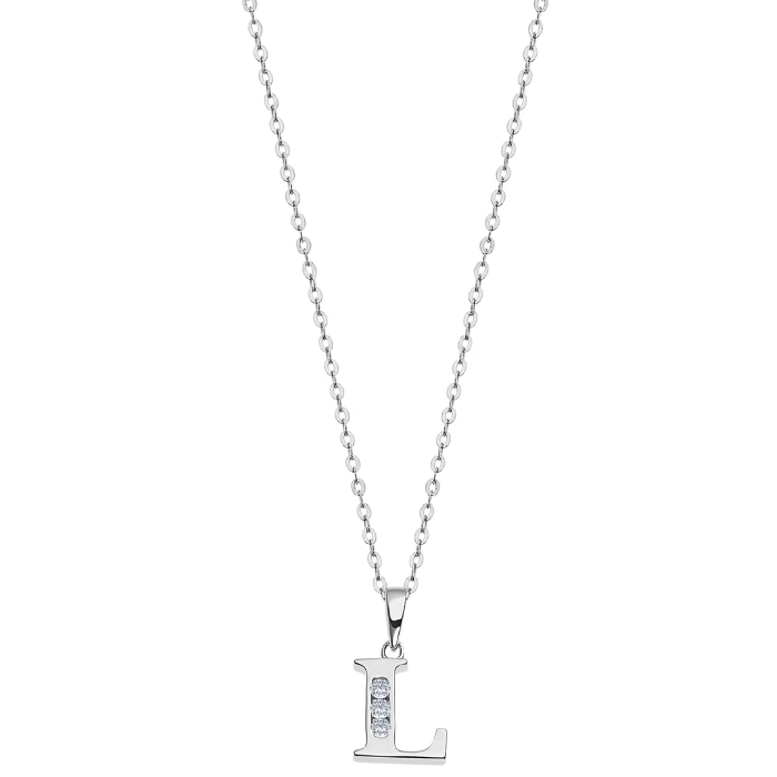 Дамски колие от 925 Сребро - с форма - - Сив