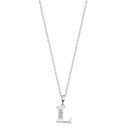 Дамски колие от 925 Сребро - с форма - - Сив