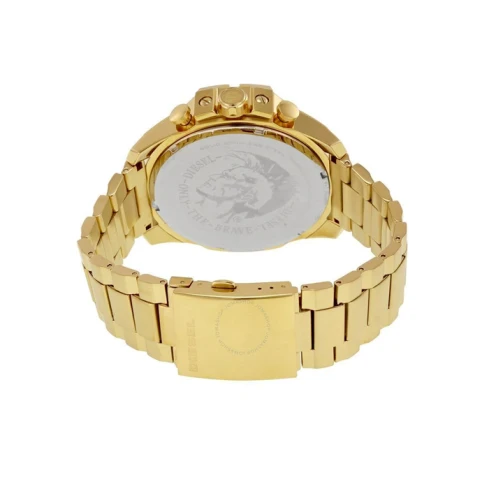 Мъжки ръчен часовник с кварцов механизъм - корпус от Стомана - Стоманена верижка - цвят Злато Злато