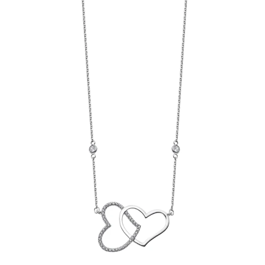 Дамски колие от 925 Сребро - с форма - - Сив