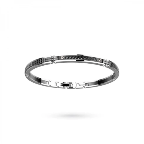 Мъжки гривна от 316l Медицинска стомана - с форма - - Черен