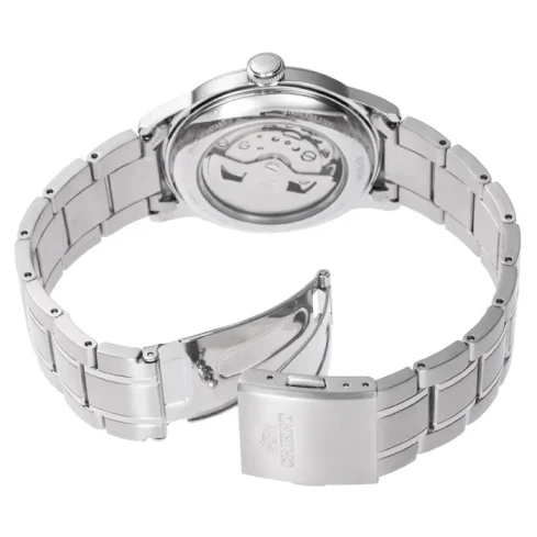 Мъжки ръчен часовник с механичен механизъм - корпус от Стомана - Стоманена верижка - цвят Розов