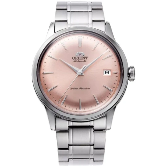 Мъжки ръчен часовник с механичен механизъм - корпус от Стомана - Стоманена верижка - цвят Розов