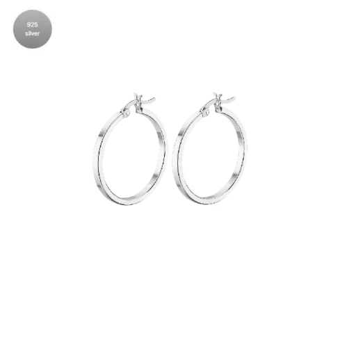 Дамски обеци от 925 Сребро - с форма - - Сив