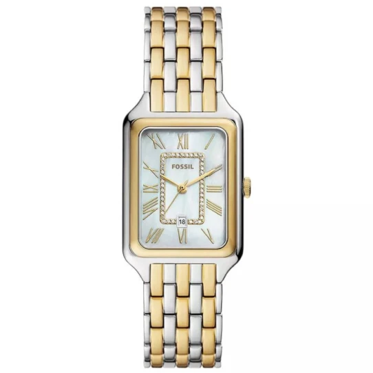 Дамски ръчен часовник с кварцов механизъм - корпус от Стомана - Стоманена верижка - цвят Седеф Злато