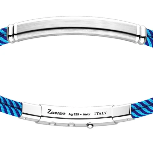 Мъжки гривна от 925 Сребро - с форма Други - - Син