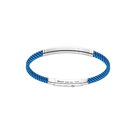 Мъжки гривна от 925 Сребро - с форма Други - - Син