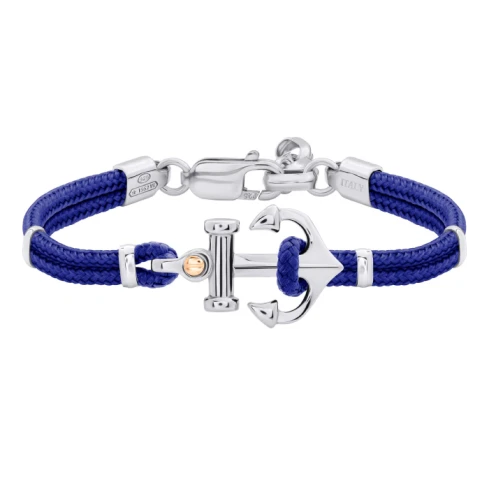 Мъжки гривна от 316l Медицинска стомана - с форма Други - - Син