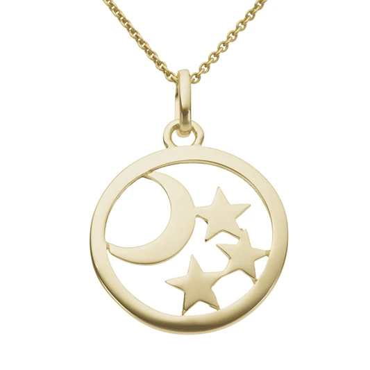 Дамски висулка от 14K Злато Жълто - с форма Звезда