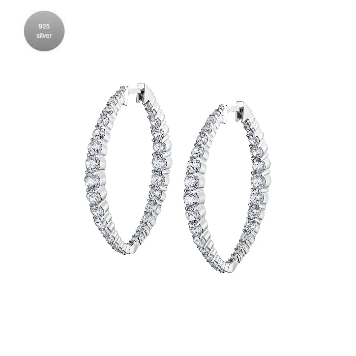 Дамски от 925 Сребро - с форма - - Сив