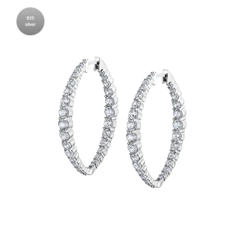 Дамски от 925 Сребро - с форма - - Сив