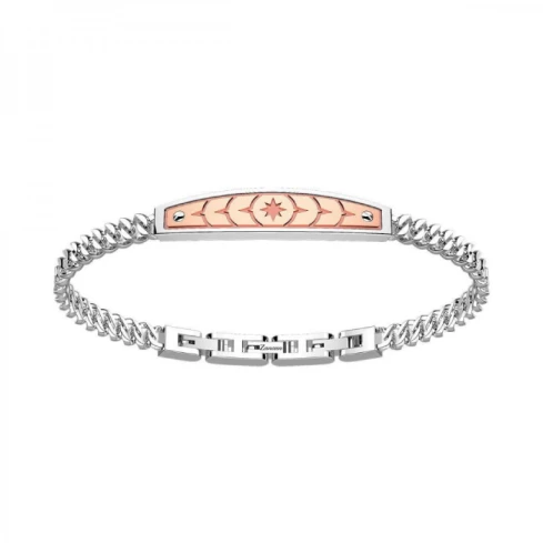 Мъжки гривна от 316l Медицинска стомана - с форма - - Розово злато