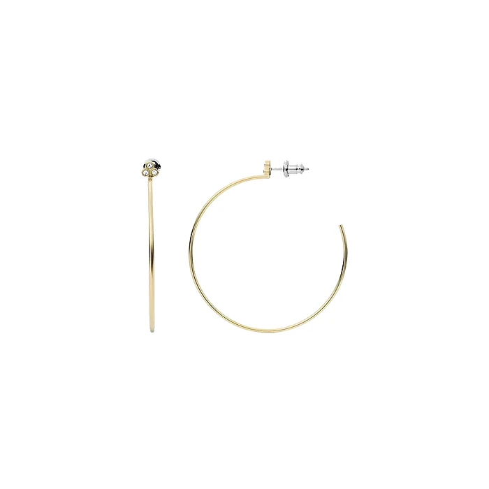 Дамски обеци от 316l Медицинска стомана - с форма - Цирконий - Стомана с златно покритие