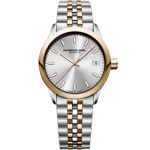 Raymond Weil 5634-SP5-65021 Freelancer - Дамски ръчен часовник с кварцов механизъм - корпус от Стомана - Стоманена верижка - цвят Сребрист Сив