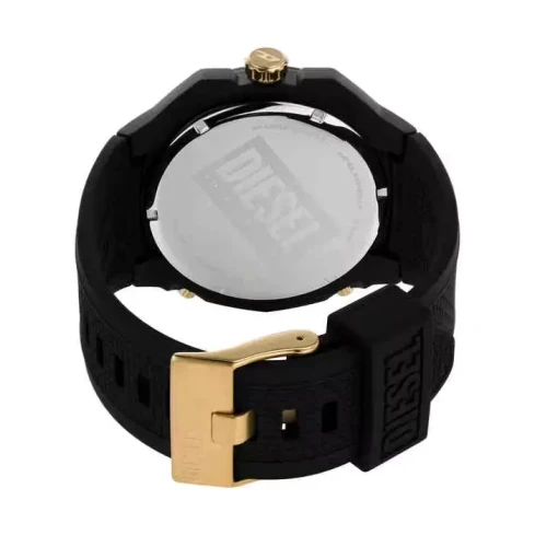 Мъжки ръчен часовник с кварцов механизъм - корпус от Полимер - Силиконова каишка - цвят Черен