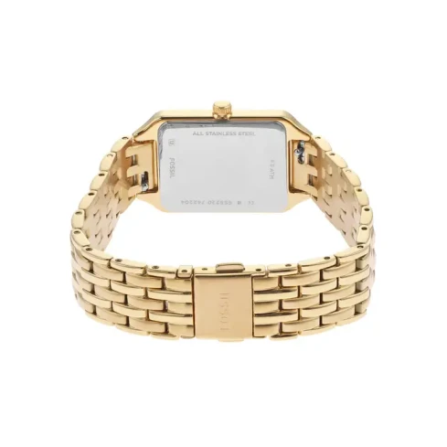 Дамски ръчен часовник с кварцов механизъм - корпус от Стомана - Стоманена верижка - цвят Бял Злато