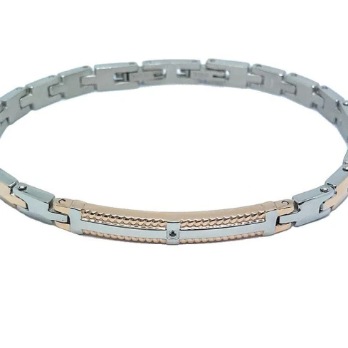 Мъжки гривна от 316l Медицинска стомана - с форма - - Стомана с розова позлата