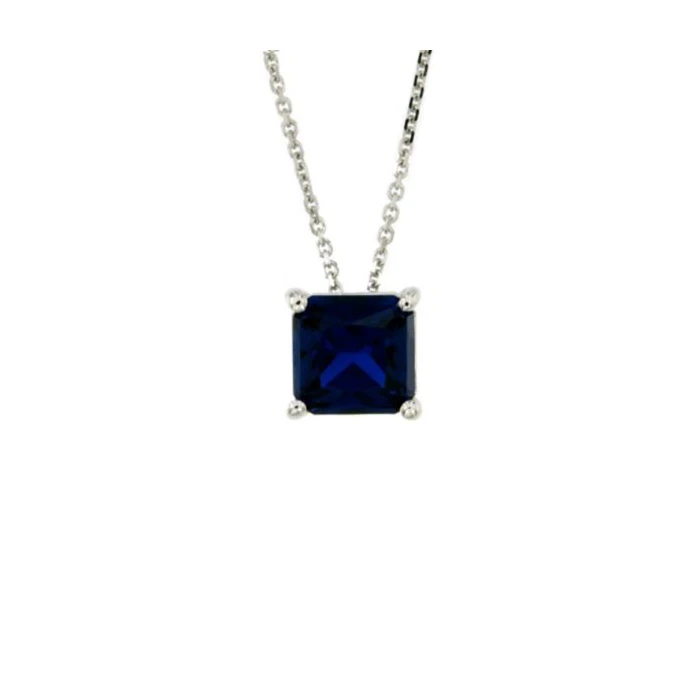 Дамски колие от 14K Злато Бяло - с форма Геометрия - Цирконий