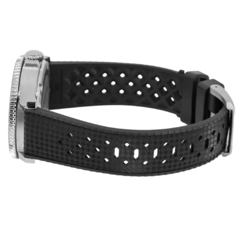 Мъжки ръчен часовник с кварцов механизъм - корпус от Стомана - Каучук - цвят Черен Черен