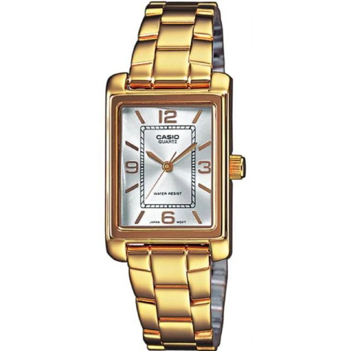 Дамски ръчен часовник с кварцов механизъм - корпус от Стомана - Стоманена верижка - цвят Сребрист Злато