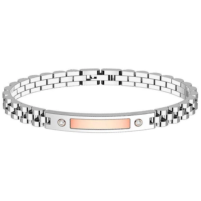 Мъжки гривна от 316l Медицинска стомана - с форма Други - - Частично PVD покритие от розово злато