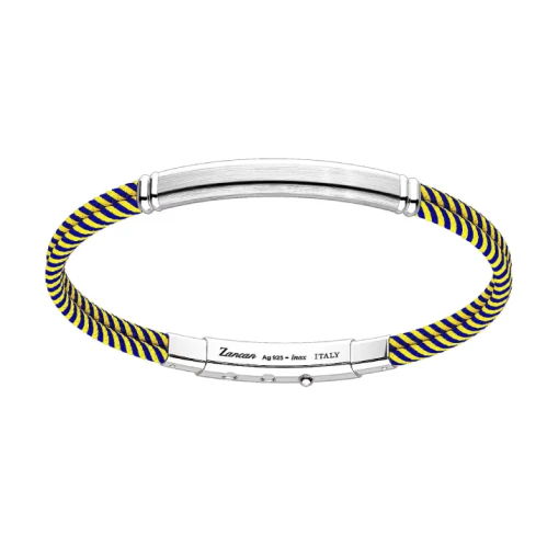 Мъжки гривна от 925 Сребро - с форма Други - - Стомана / Сребро