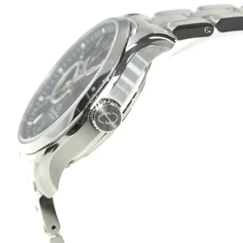 Мъжки ръчен часовник с механичен механизъм - корпус от Стомана - Стоманена верижка - цвят Син Сив